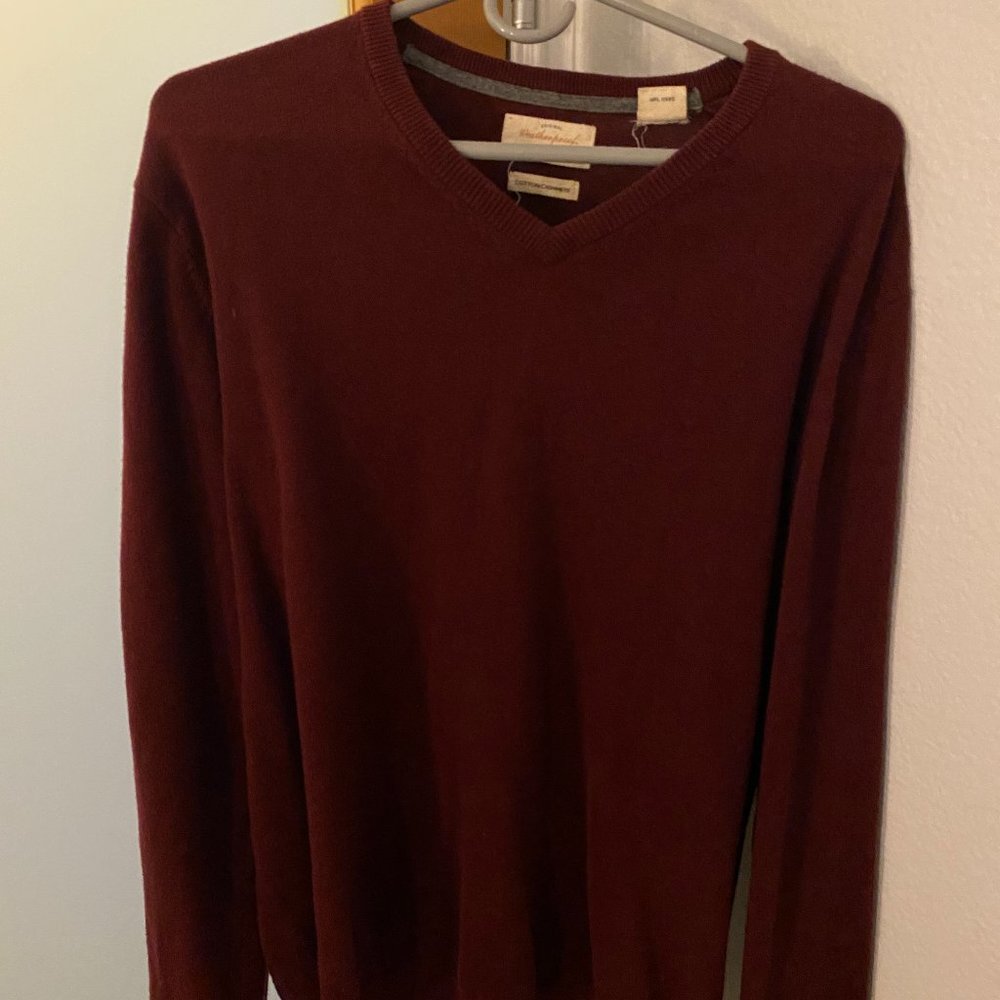 Medium Vintage Weather Proofs Red V Neck Sweatshirt